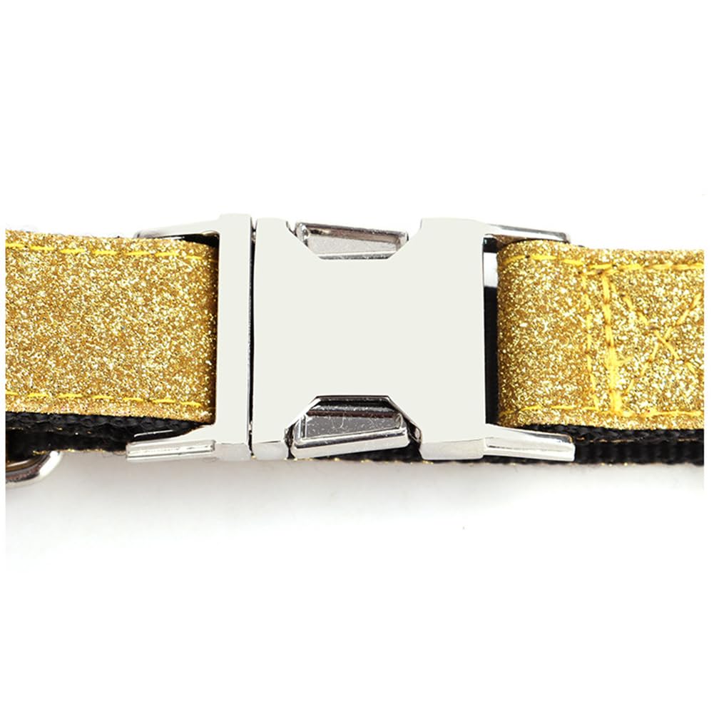 Garvee Pet Dog Collars Bling Dog Bow Tie Collar Cute Girl Dog Collar with Safety Metal Buckle for Small Boy Girl Dogs Cats Neck Fit 9-12" Navy Blue