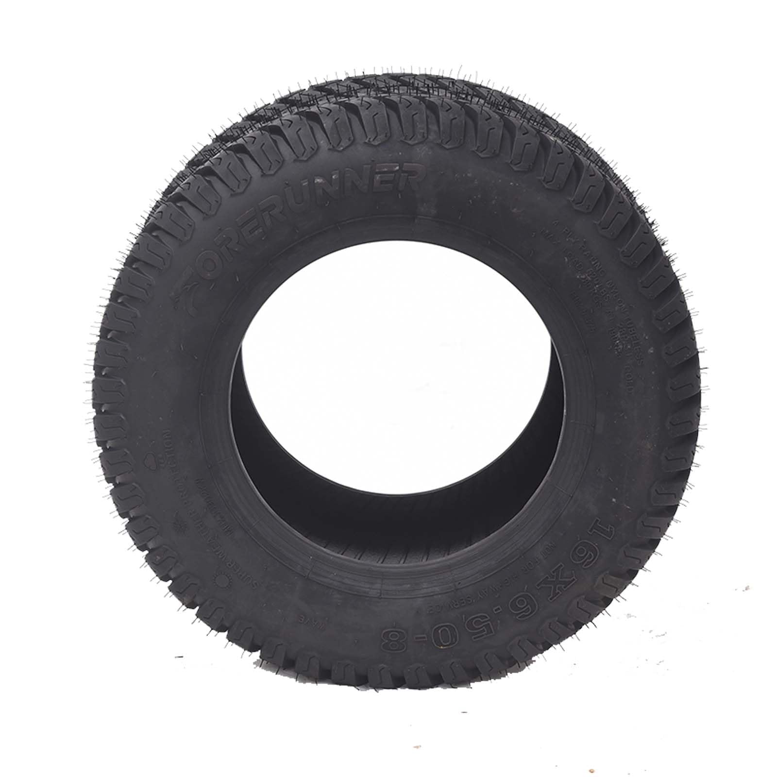 Garvee Lawn Mower Tire 20x8.00-10 Four-Ply Rated Tubeless Non-Directional Turf Tire for Garden and Tractor, Black