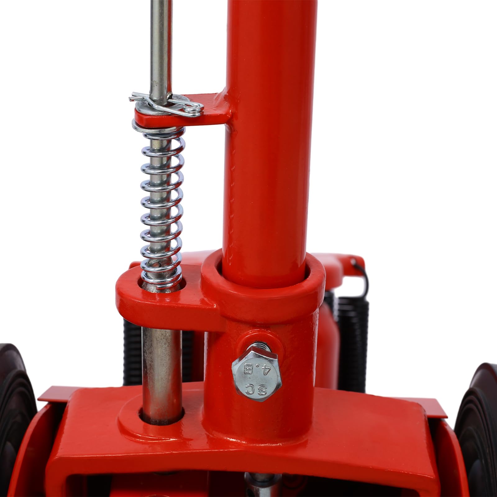 Garvee 22 Ton Pneumatic Floor Jack Red Quick Lift Air-Operated Bottle Jack for Garages Repair Shops with Wheels Durable Steel