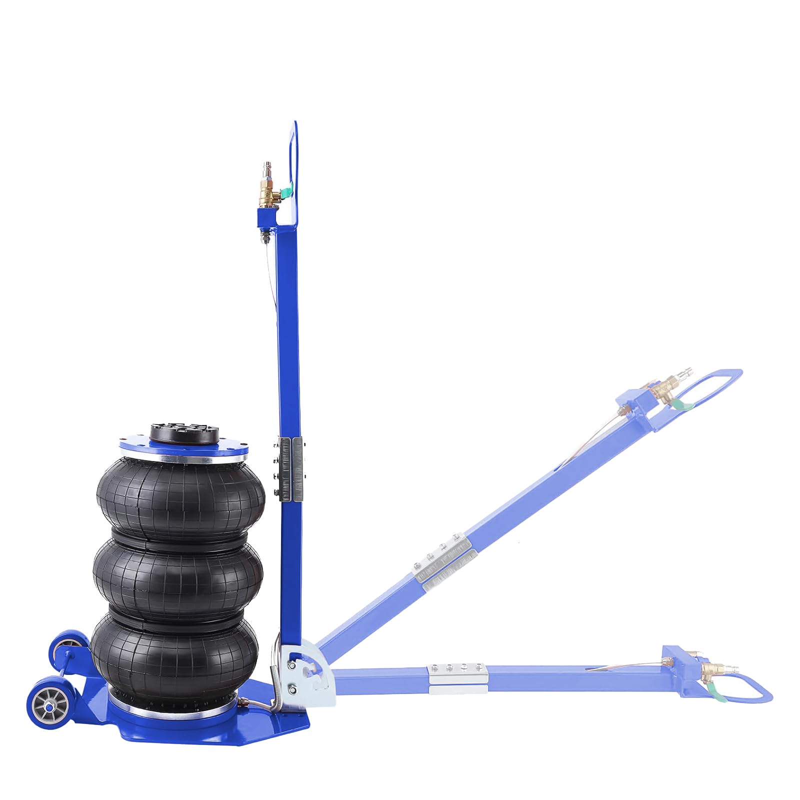 Garvee Air Bag Jack, 5 Ton/11000 lbs Triple Bag Air Jack, Portable Air Bag Jack Lift up to 17.7 inch/450 mm, Pneumatic Jack With Adjustable Long Handles, Airbag Jack For Cars Home Garage Repair, Blue