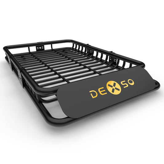 Garvee 64" x 39" x 6" Universal Roof Rack Carrier Basket, Heavy Duty Car Cargo Rack for SUVs and Trucks, Black, 200 Lbs Capacity