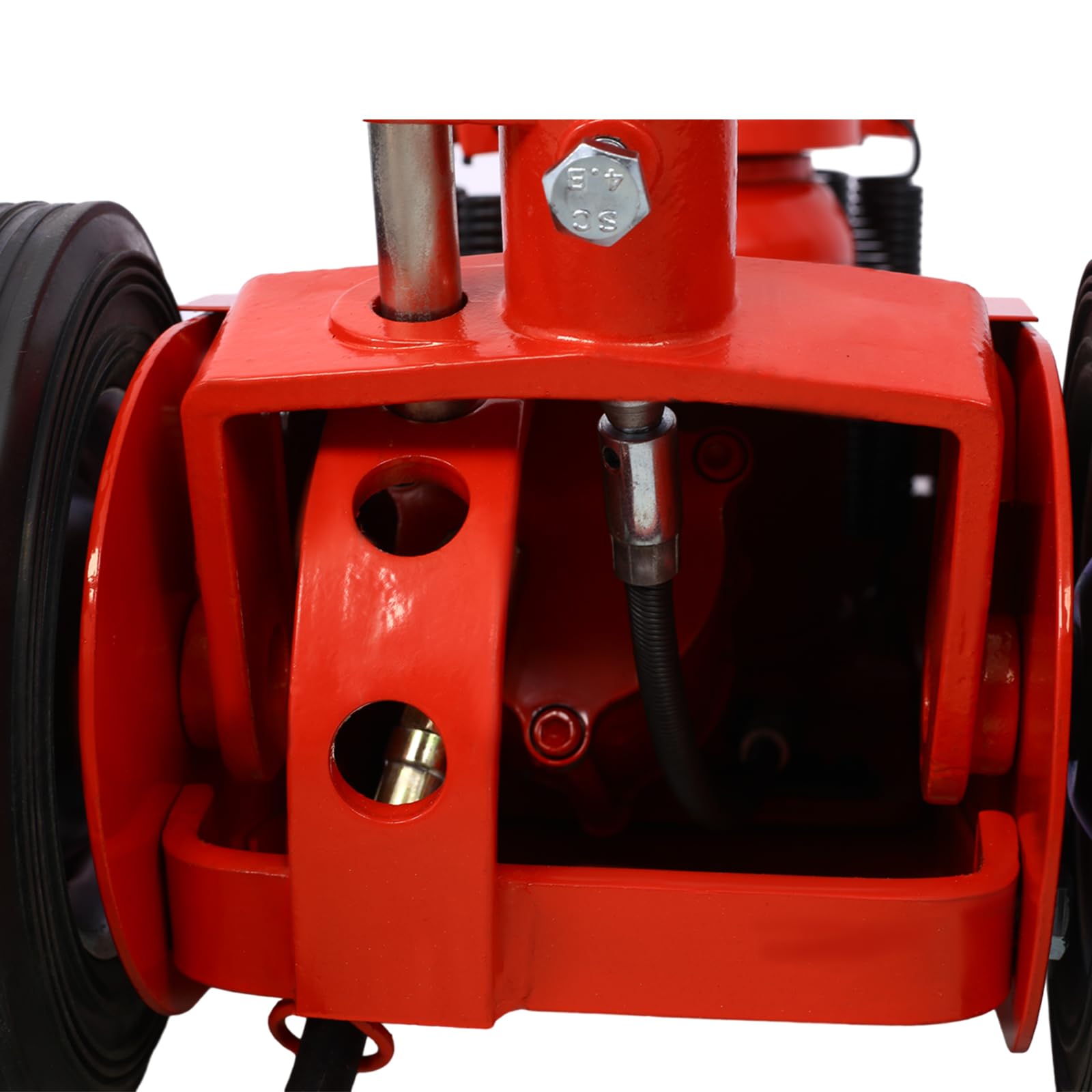 Garvee 22 Ton Pneumatic Floor Jack Red Quick Lift Air-Operated Bottle Jack for Garages Repair Shops with Wheels Durable Steel
