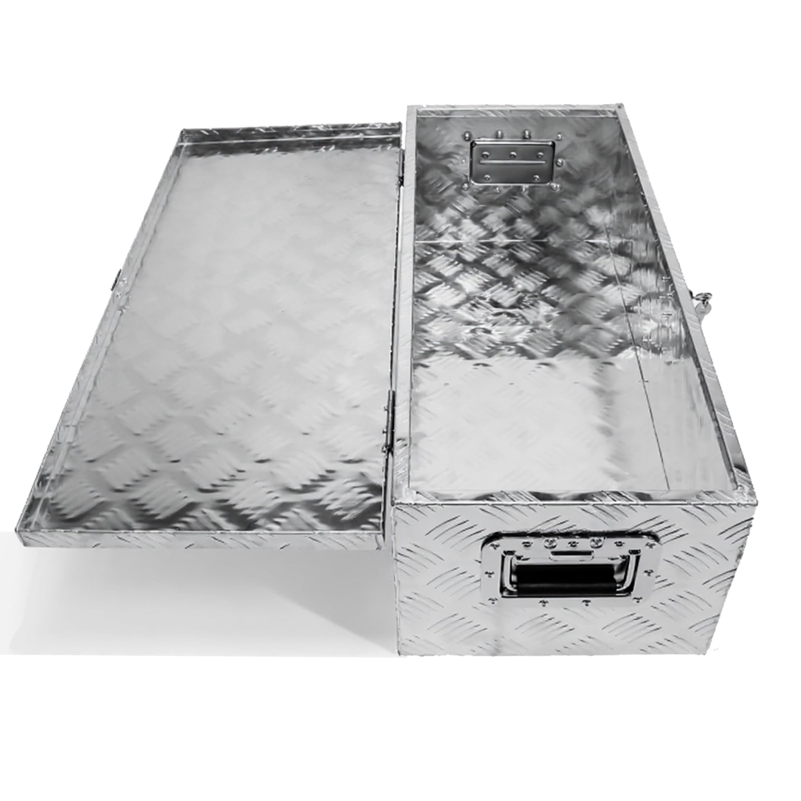 Garvee 30 Inch Aluminum Truck Tool Box, Diamond Plate, Rectangle, Silver, With Lock & 2 Keys, Versatile Storage for Pickup, Trailer, ATV