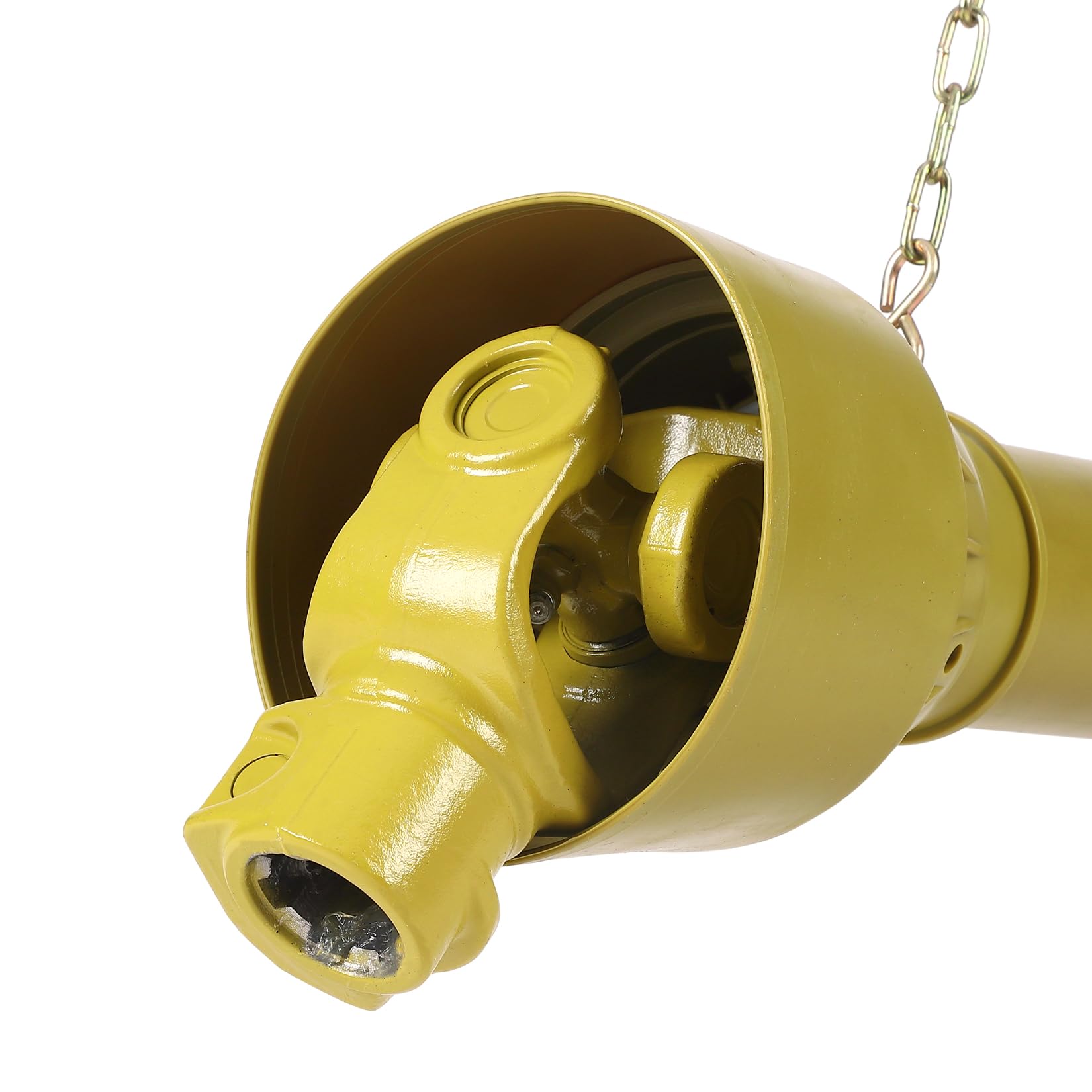 Garvee PTO Shaft 1 3/8" PTO Drive Shaft, Round Ends PTO Driveline Shaft, 6 Spline End Tractor, Brush PTO Shaft, Yellow PTO Shaft for Finish Mower, Rotary Cutter,39"-55"