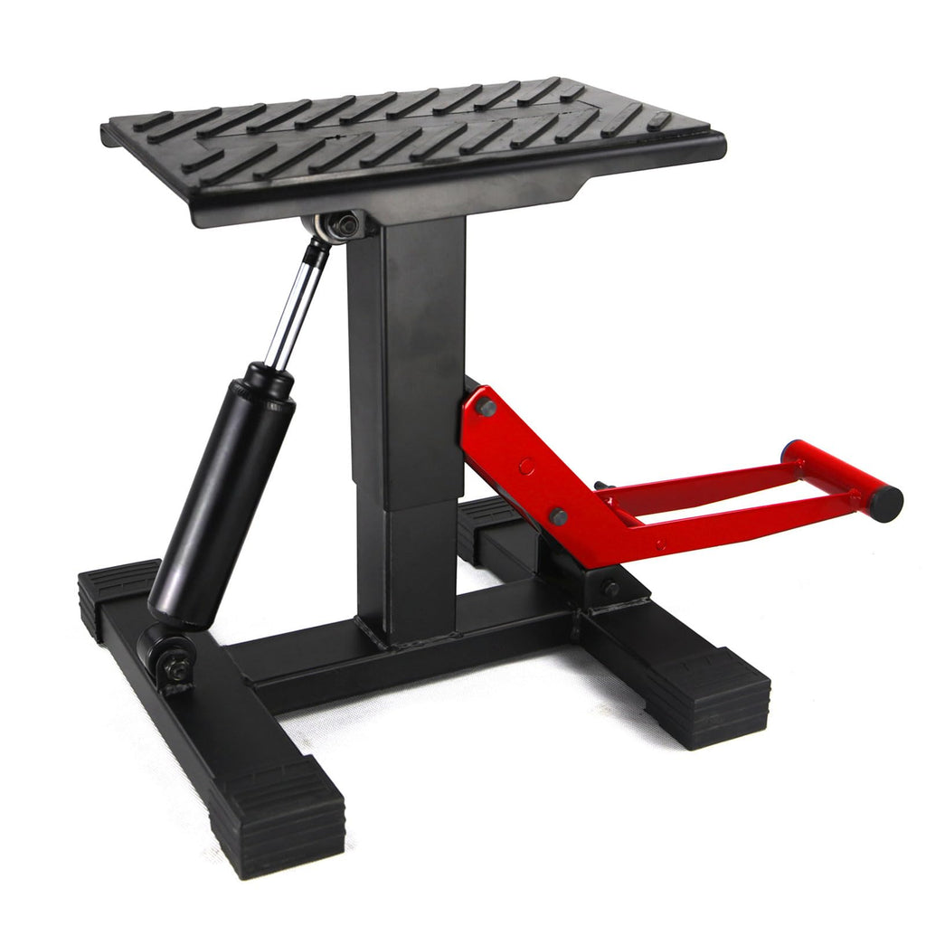 Garvee Dirt Bike Lift Stand, Hydraulic Motorcycle Lift Stand 440 Lbs Capacity, Adjustable Height Hoist Table, for Dirt Pit Bike Repair, Maintenance, Motorbike Repair Accessories Tools