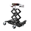 Garvee 450 LBS Capacity Low Profile Transmission Jack with 2M Safety Straps for Auto Repair, 7-23 in Lift Range, Black