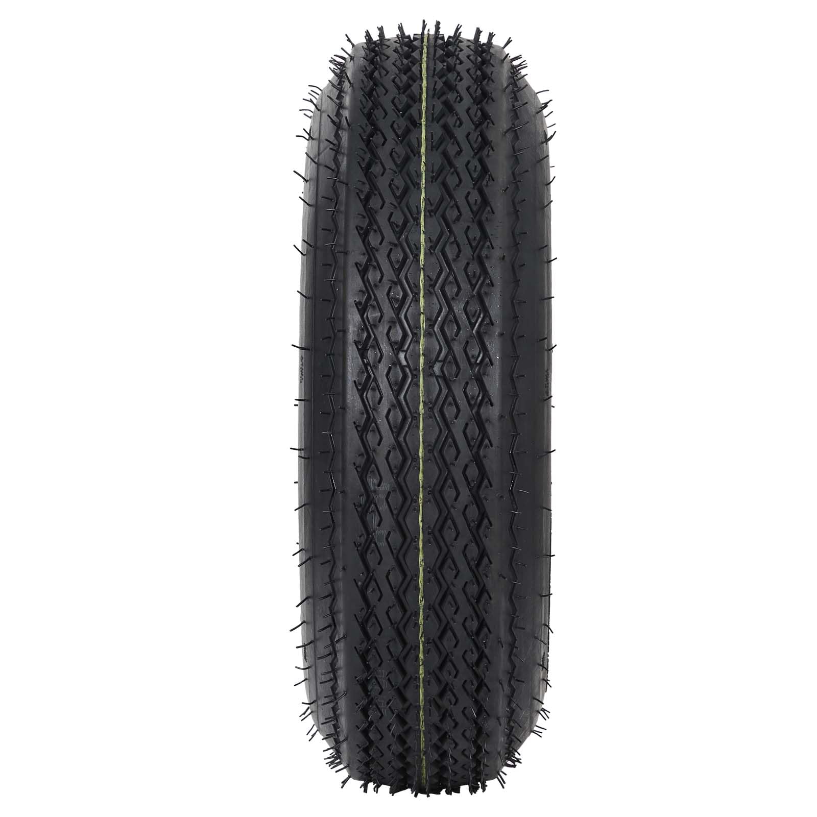 Garvee 4.80-8 Trailer Tire and Wheel Assembly, Heavy-Duty Load Range C 6PR, 8 Inch White Modular Wheel for Utility Boat Camper Trailers, Set of 2