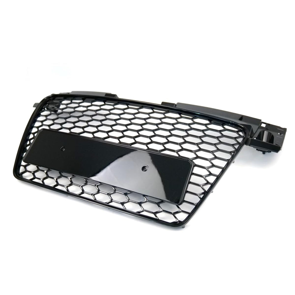 Garvee Central Grill Kit for Audi TT Sport 2006-2014 ABS Plastic Glossy Black Aggressive Look Direct Replacement Professional Install