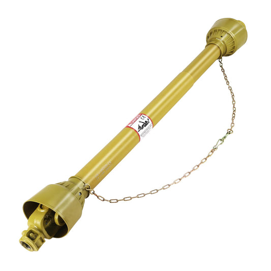 Garvee PTO Shaft 1 3/8" PTO Drive Shaft, Round Ends PTO Driveline Shaft, 6 End Tractor, Brush PTO Shaft, Yellow PTO Shaft for Finish Mower, Rotary Cutter,43"-61"