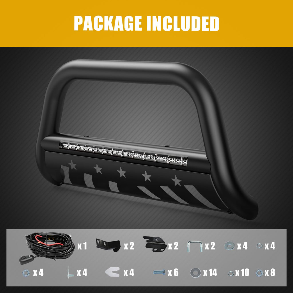 Garvee LED Bull Bar for 2019-2023 Dodge RAM 1500, Grille Guard