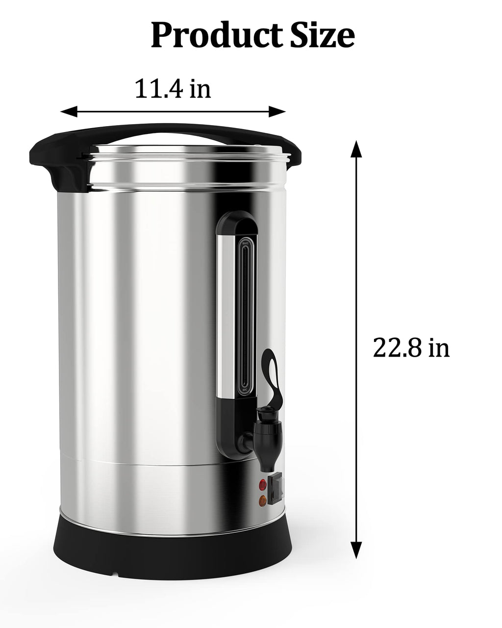 Garvee 18L(120Cup)Coffee Pot, Stainless Steel Coffee Urn with Silicone Faucet for Parties, Office, Catering Events, Meeting Rooms