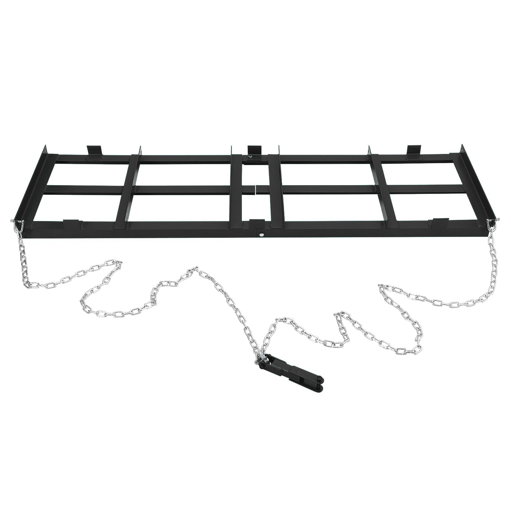 Garvee 6 FT Drag Harrow Driveway Grader, Heavy Duty Power Rake, Driveway Drag for Gravel W/ 6 FT Chain, Tow Behind Lawn Rake for ATV, UTV, Tractor, Mower, Land Leveler for Gravel, Sand, Soil, Hay