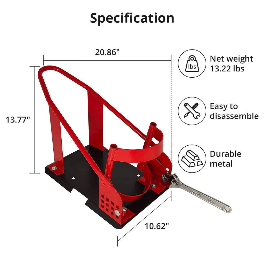 Garvee Motorcycle Wheel Chock, 16"-21" Front Stand with Multiple Adjustment Holes, Motorcycle Chock for Garage, Workshop, and Vehicle Transport