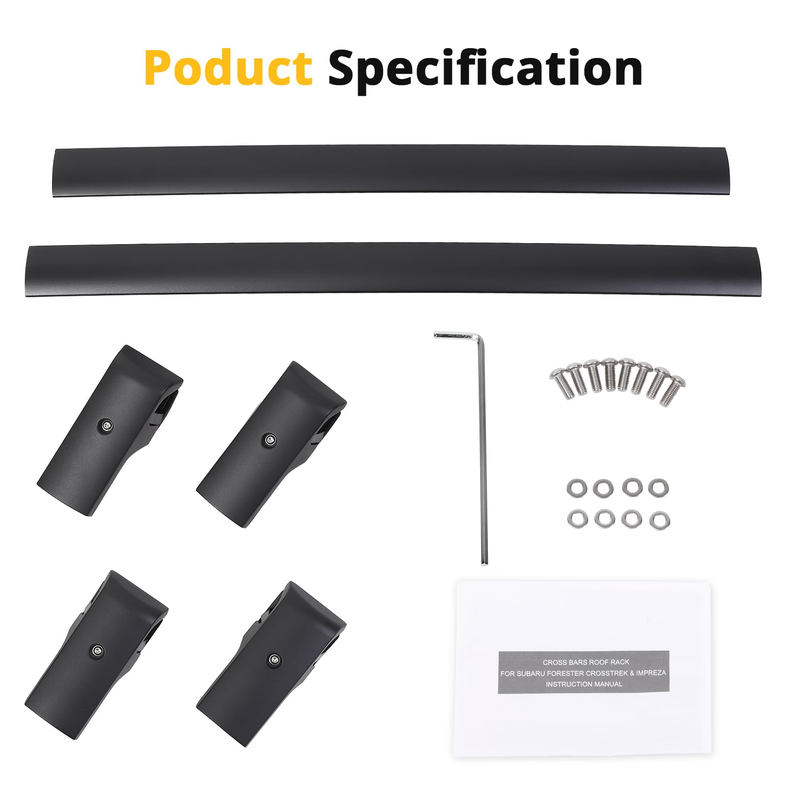 Garvee Roof Rack Cross Bar Fit For 2014-2018 Subaru Forester,Heavy Duty