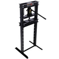 Garvee 12 Ton Hydraulic Press Adjustable Shop Press With Plates For Garage Floor Black