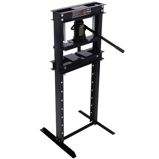 Garvee 12 Ton Hydraulic Press Adjustable Shop Press With Plates For Garage Floor Black