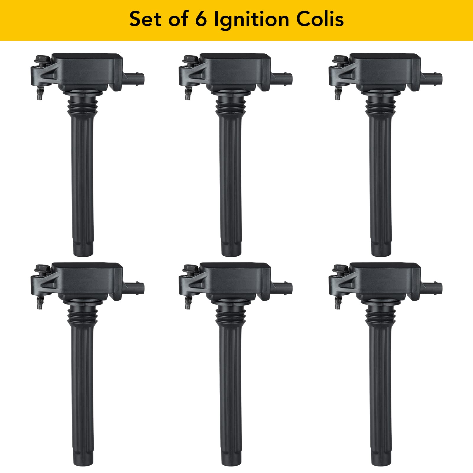Garvee 6-Pack Ignition Coils for Chrysler, Dodge & Jeep Vehicles