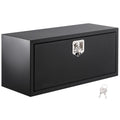 Garvee 24x14x16 Inch Underbody Truck Box Black Steel Lockable Waterproof Heavy Duty Toolbox for Secure Tool Storage Under Truck Bed, Black