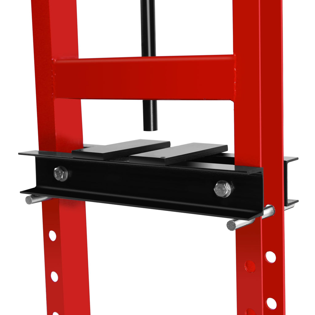 Garvee Hydraulic Press 6 Ton H-Frame Adjustable Shop Press With Stamping Plates For Garage Floor Metalworking, Black