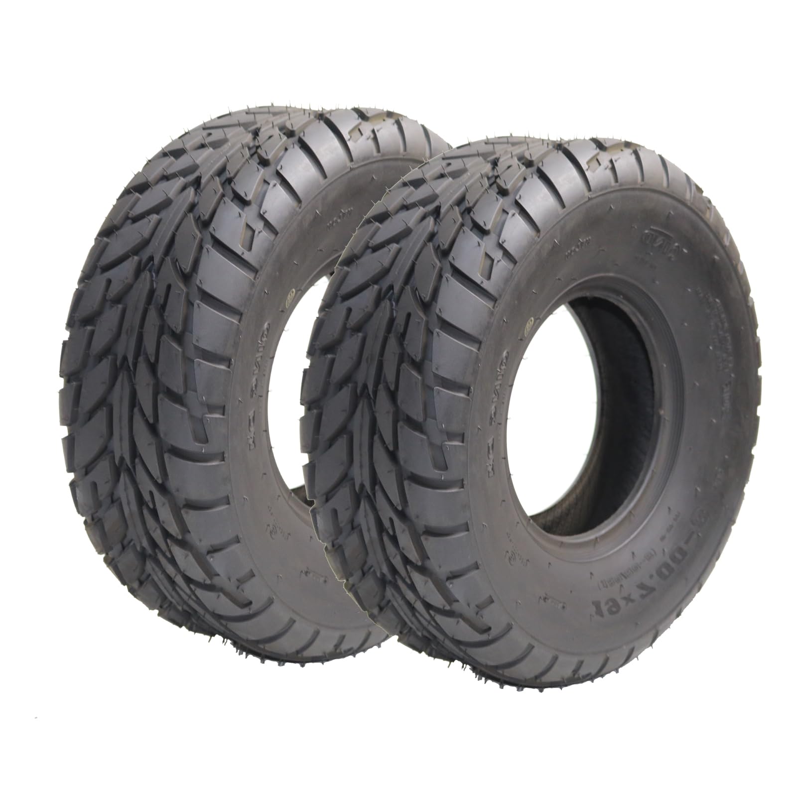 Garvee 2 Pack 19x7-8 ATV Tires 4 PR All-Terrain Tubeless Off-Road Tires for ATV UTV Trail Sand Mud Black