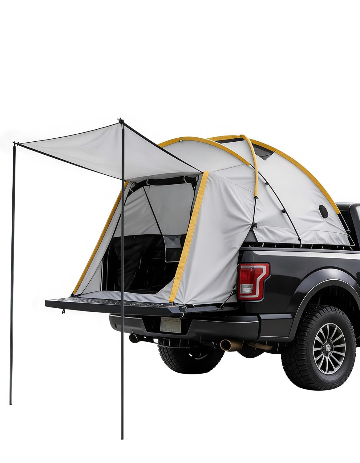 Garvee Pickup Truck Tent with Awning Shade Waterproof Oxford for 5.5-6.3 FT Truck Bed Camping Travel Outdoor Activities