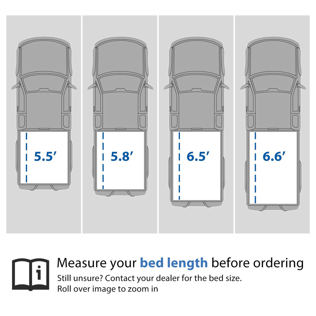 Garvee Soft Tri-Fold Truck Bed Cover for Ford 09-14 F-150, 5.5FT Bed, All-Weather Tonneau Cover, Black