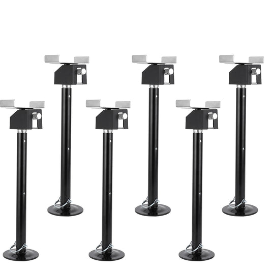 Garvee 6 Pack RV Slide Out Support Jacks, Each Supports 5000 lbs, Adjustable Height from 21.06" to 49", Heavy-Duty Steel RV Stabilizer Jacks for Camper, Black