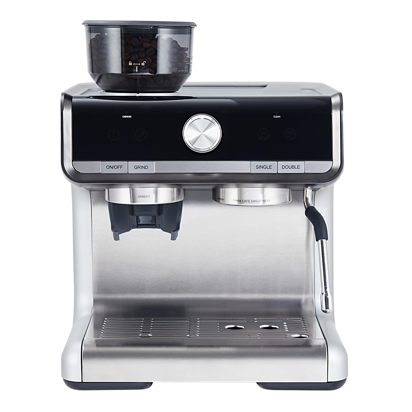 Garvee 1450W 120V 20 Bar Espresso Machine with Steam Wand, Fast Heat,Barista Latte Machine With Removable Water Tank for Cappuccinos or Macchiatos - Silver