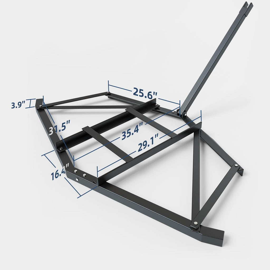 Garvee Driveway Drag 66" Width,Driveway Tractor Harrow with 2 Adjustable Bars,Driveway Grader,Tow Behind Drag Harrow,Heavy Duty Steel for ATV, UTV, Garden Lawn Tractors