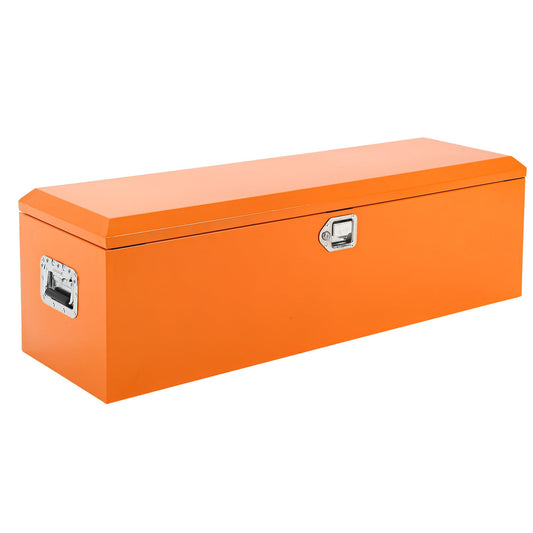 Garvee 48-Inch Steel Truck Bed Tool Box - Diamond Plate Design with Side Handles and Locking Keys, Compact and Durable Storage, Orange