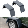 Garvee 2 Pack Single Axle Trailer Fenders,Heavy Duty Steel Diamond Plate Single Axle Trailer Fenders Fit 14"-16"Wheel Tires,Car Hauler Trailer,Cargo Trailer,Utility Trailer,Landscape Trailer (Silver)