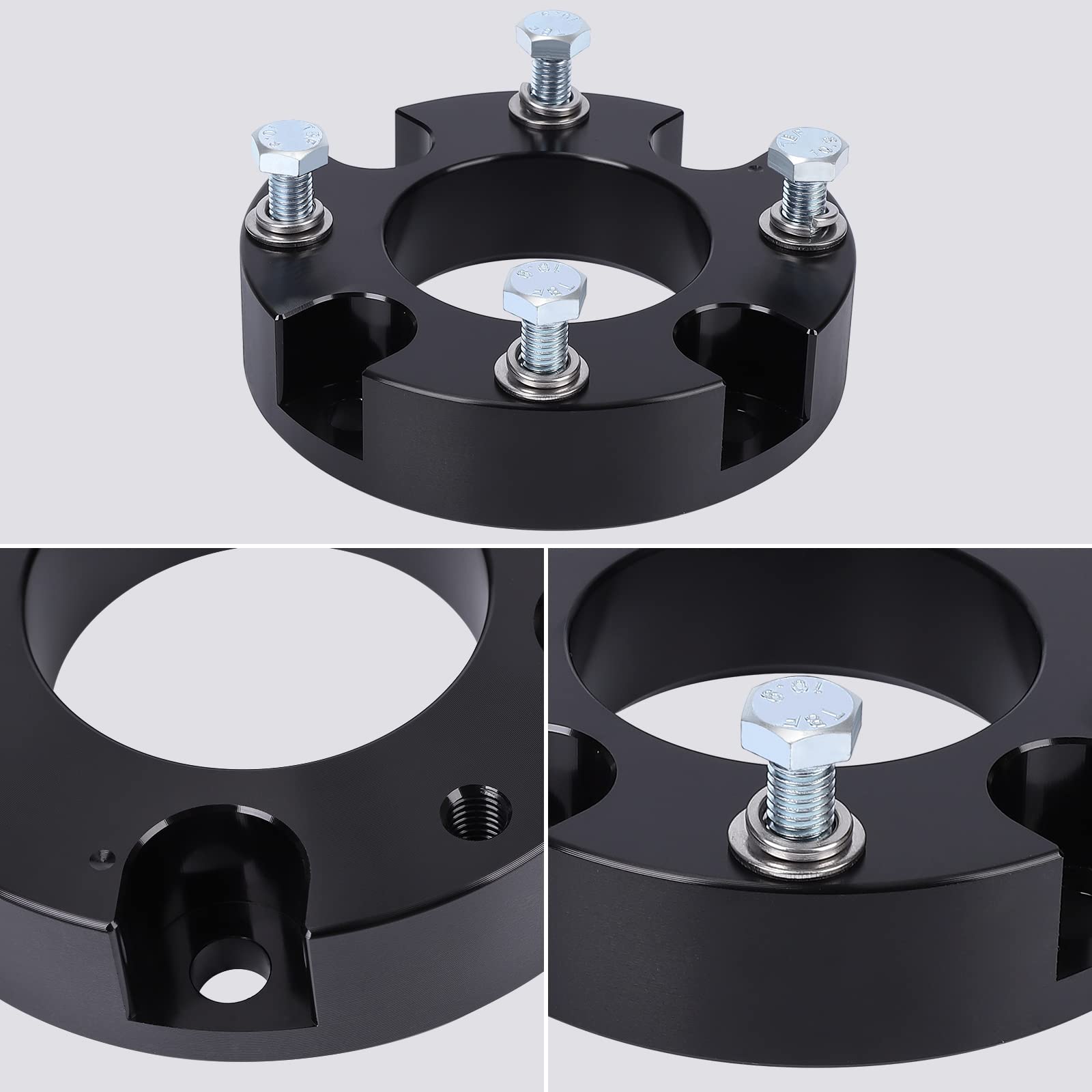 Garvee Tundra 3" Front & 2" Rear Leveling lift kit, T6 Aircraft Billet Strut Spacers Lift Blocks Extended U-Bolts for 2007-2021 TUNDRA 2WD 4WD, 2007-2021 Toyota Sequoia 2WD/4WD