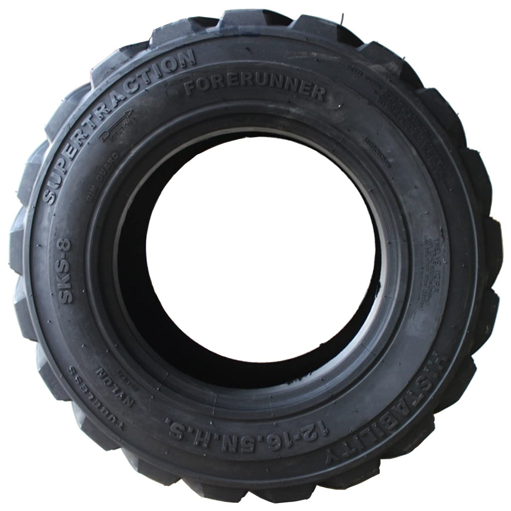 Garvee Premium 10-16.5 12PR Tire SKS-1 for Heavy Loads Tubeless - Durable Construction, Reliable Performance, Suitable for Trailers, Skid Steer Loaders, and Construction Equipment
