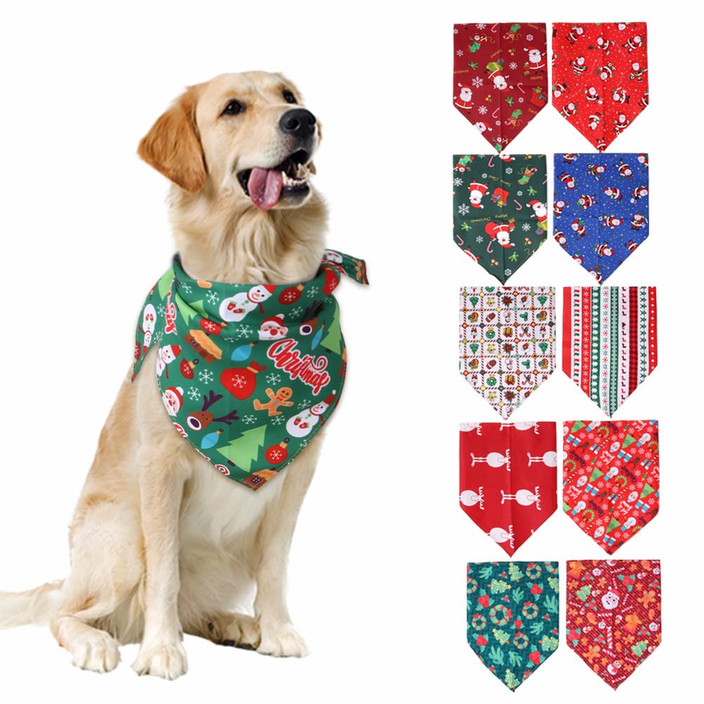 Garvee Pet Christmas Triangle Bibs Kerchief Saliva Towel Pet Costume Accessories for Small Medium Large Dogs Cats No. 3 one Size
