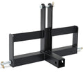 Garvee 3 Point 2" Square Trailer Hitch Receiver Heavy-Duty Steel Black Powder Coated Compatible With Kubota, Mahindra, Ford, Yanmar, John Deere, Massey Ferguson, New Holland