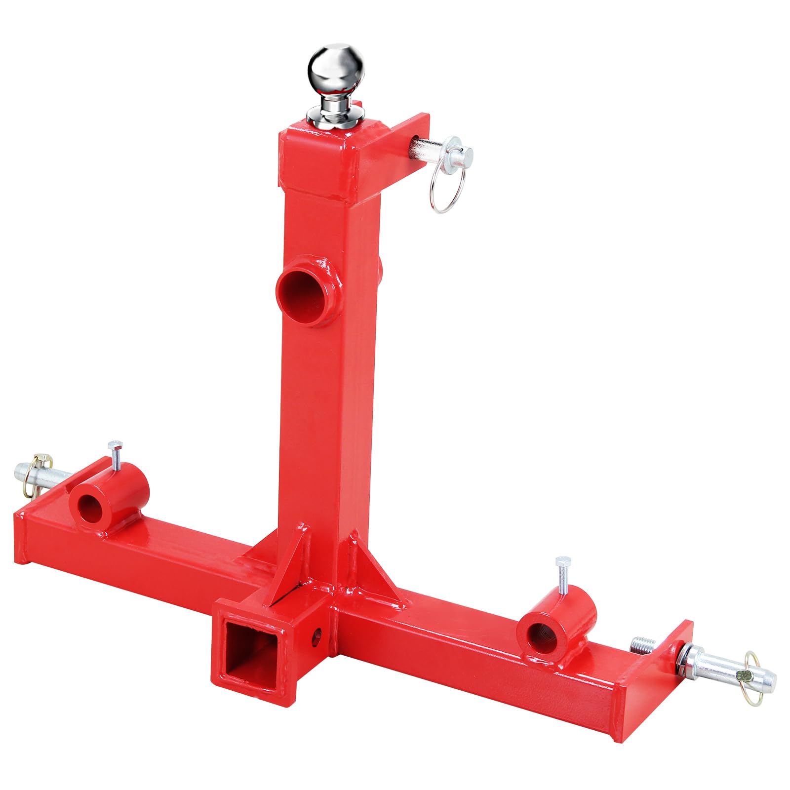 Garvee 3-Point Gooseneck Tractor Trailer Hitch with 2" Receiver Hitch and Gooseneck Trailer Ball Drawbar for Category 1 Tractor