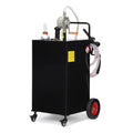 Garvee 30 Gallon Stainless Steel Portable Fuel Caddy, Manual Pump & 4 Wheels - Red / 30 Gallon