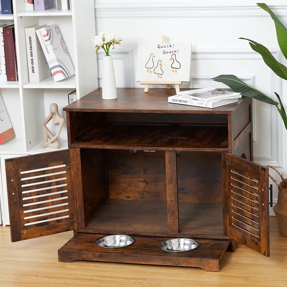 Garvee Cat Bathroom Furniture, Large Hidden Litter Box with Storage