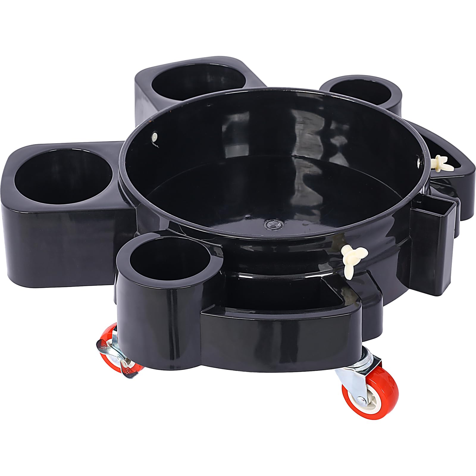 Garvee 11.2 Inch Bucket Dolly 5 Gallon Heavy Duty Detailing Cart with 5 Rolling Swivel Casters 360 Degree Turning for Shop Garage Bottom Support