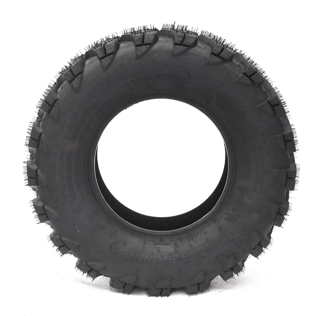 Garvee Set of 2 ATV Trail Tires 6PR Knobby Sport Tires, Tubeless - AT25x8-12-6PR TL VICTORY