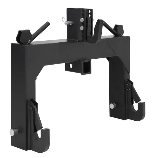 Garvee Category 1 3-Point Quick Hitch – 3000Lbs Lift Capacity, Black Powder Coat & No Bushings Required