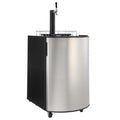 Garvee Kegerator and Keg Beer Cooler, Single Tap Draft Beer Dispenser, Full Size Keg Refrigerator With Shelves, Stainless Steel, Drip Tray & Rail- Silver