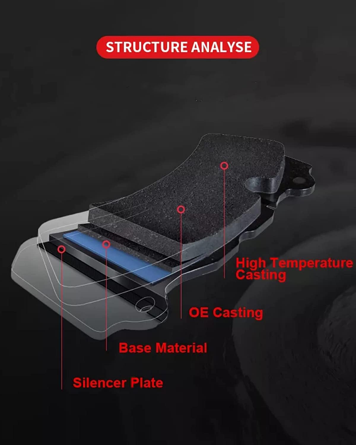 Garvee Premium Ceramic Disc Front Brake Pads Set for 07-18 Escalade, 14-16 XTS, 07-13 Avalanche, 09-14 Express 1500, 05-18 Silverado 1500, 15-19 Suburban, 07-19 Tahoe, 09-14 Savana 1500, Sierra 1500, Yukon