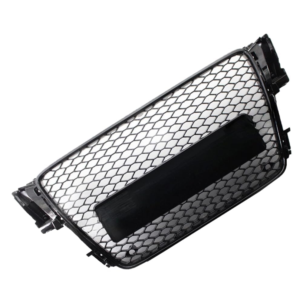 Garvee Central Honeycomb Grille Set for Audi A5 S5 Coupé 2009-2012 ABS Material Glossy Black Lower Grille Fog Light Frames Direct Replacement