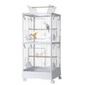 Garvee Small Bird Cage with Wheels, 40 Inch Parakeet Cage with Top Stand, 3 in 1 Bird Carrier for Small Birds, Green