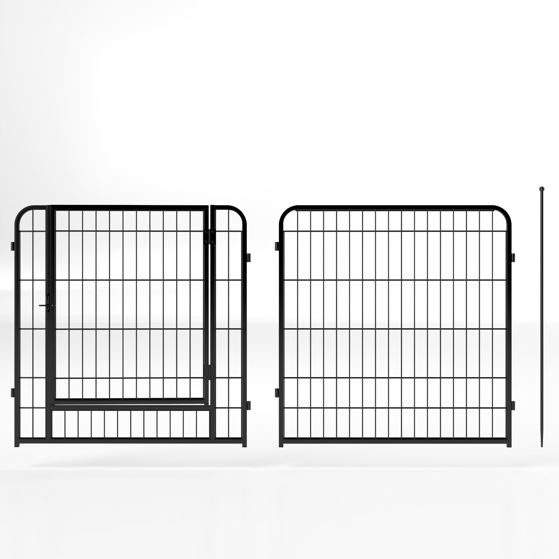 Garvee Dog Playpen 32" Height 8 Panels Pet Exercise Pen with Automatic Gravity Lock Doors, Portable Pet Play Yard Gate