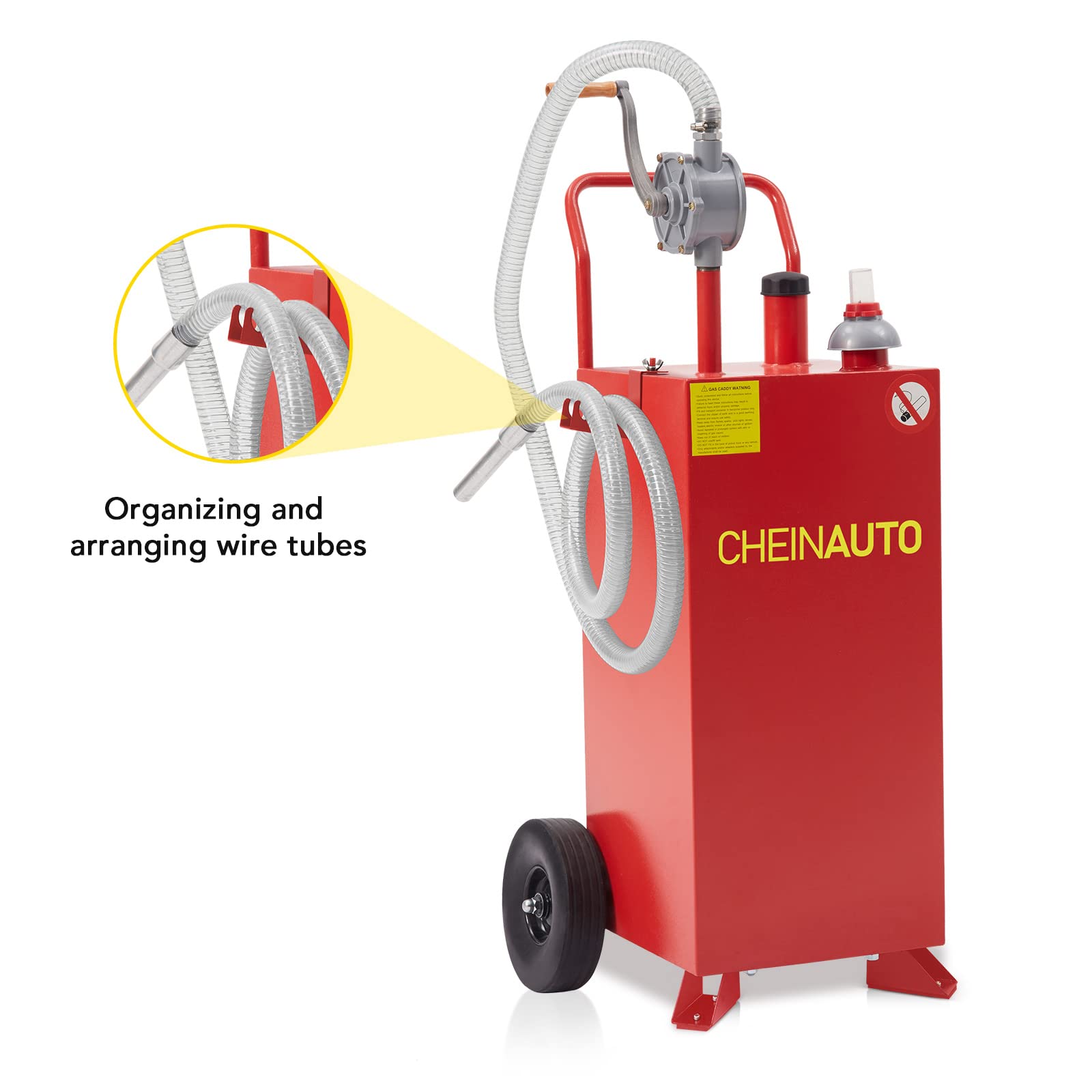 Garvee 30 Gallon Gas Caddy with Pump for Gasoline & Diesel