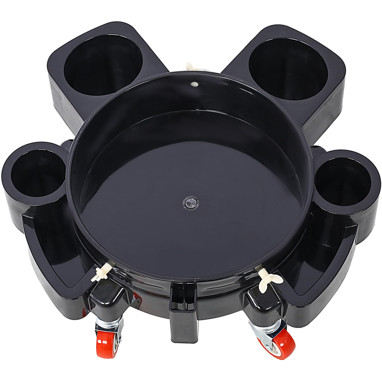 Garvee 11.2 Inch Bucket Dolly With 5 Roll Swivel Casters For Car Wash And Garage, Removable, Durable Polypropylene, Black