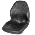 Garvee Universal Tractor Seat - Heavy-Duty Forklift Seat with High Back, Black Vinyl, and Central Drain Hole, Compatible with Forklifts and Lawn Mowers, Black