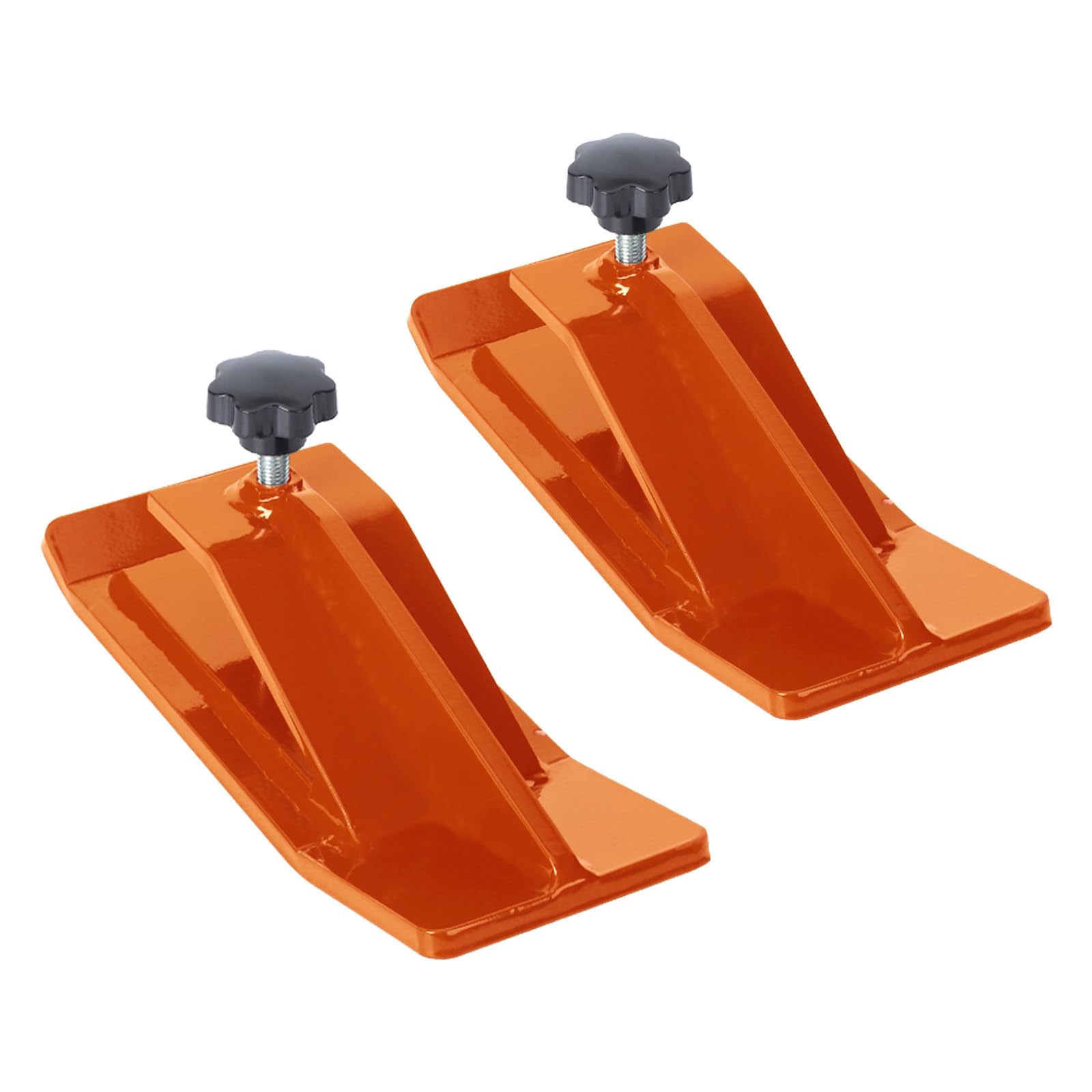 Garvee Tractor Bucket Protector, 2pcs Ski Edge Protector, Turf Tamer Skid Protector, Heavy Duty Steel Bucket Edge Anti-Skid Device, Bucket Attachment for Snow Leaves Removal Spreading Gravel
